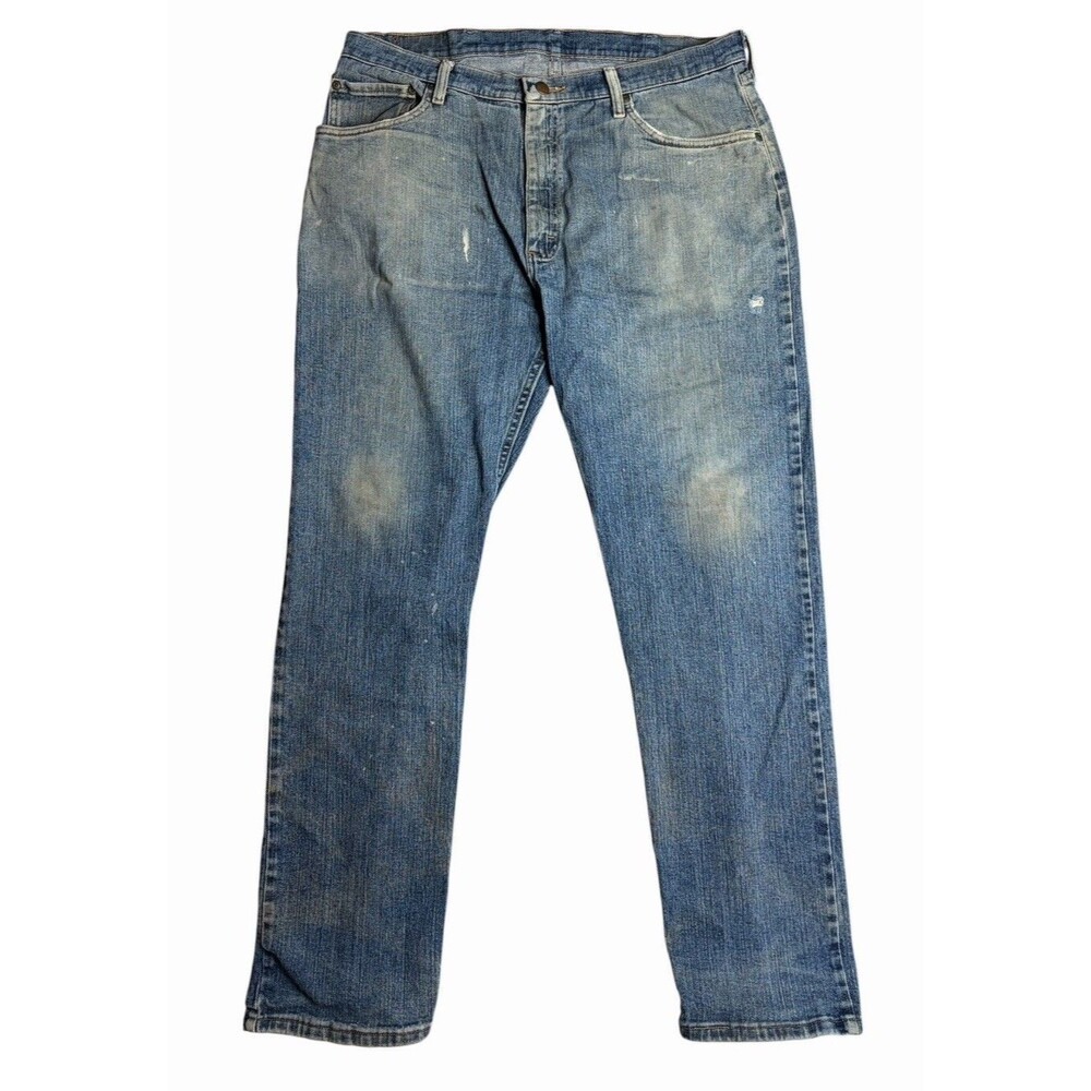 Wrangler Men's 9WRGAMS Regular Fit Straight Leg Jeans Blue 36x32